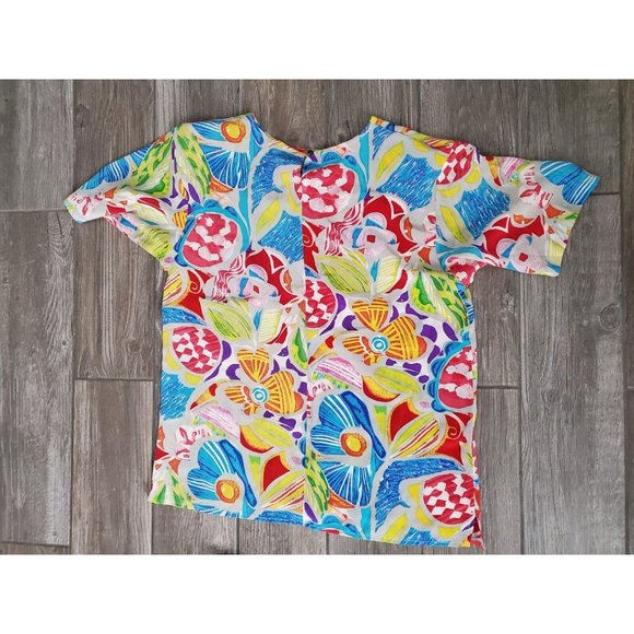 Vintage Restless Clothiers 100% Silk Top & Skirt Set In Size M. Grandmacore. EUC - Picture 7 of 7